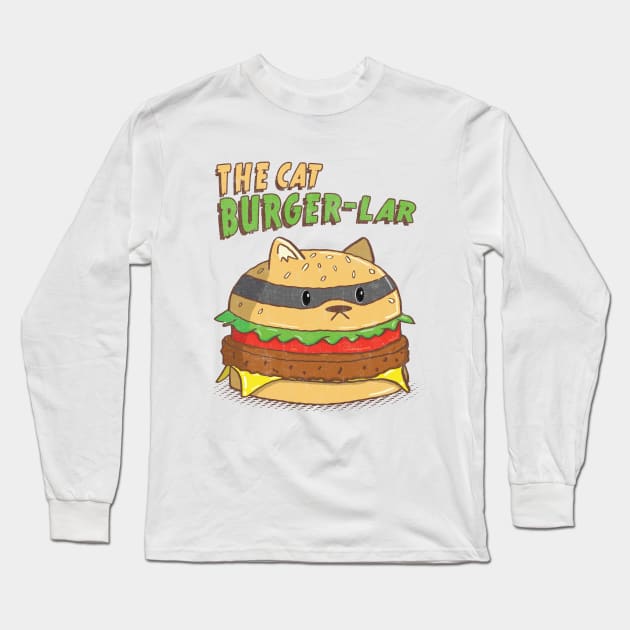 The Cat Burger-Lar Long Sleeve T-Shirt by Wasabi Snake